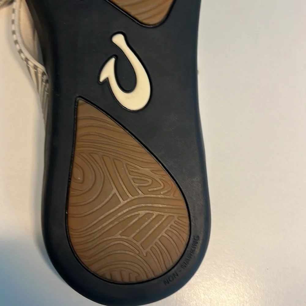 OLUKAI Ho’opio Bone / Stripe Women’s Size 7 - Picture 15 of 16